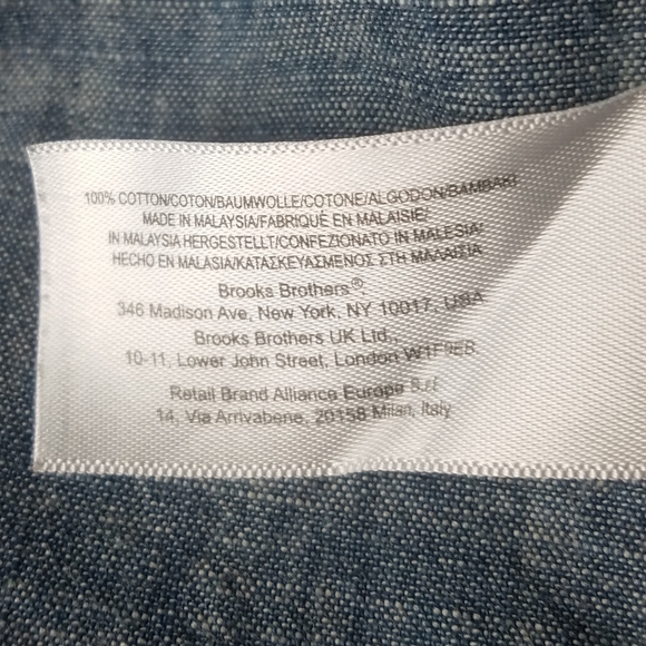 Brooks Brothers Chambray Shirt Dress Size 8 - Picture 8 of 8